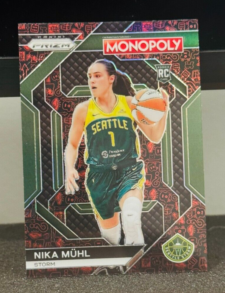 NIKA MUHL SP INSERT ROOKIE! 2024 Panini Prizm Monopoly Deal Prizm RC STORM SP