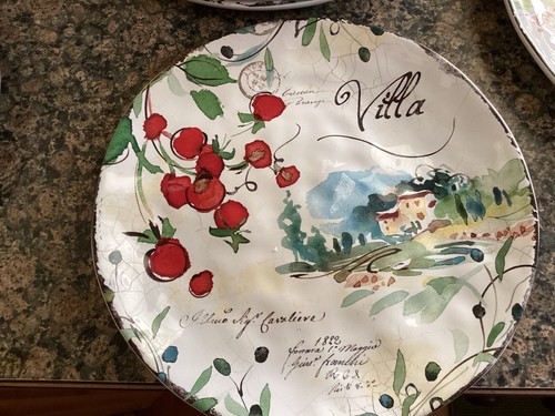 Villa Julie Paton Certified International 11" Plates Set of 4 Olives and 3 salad - Picture 5 of 10