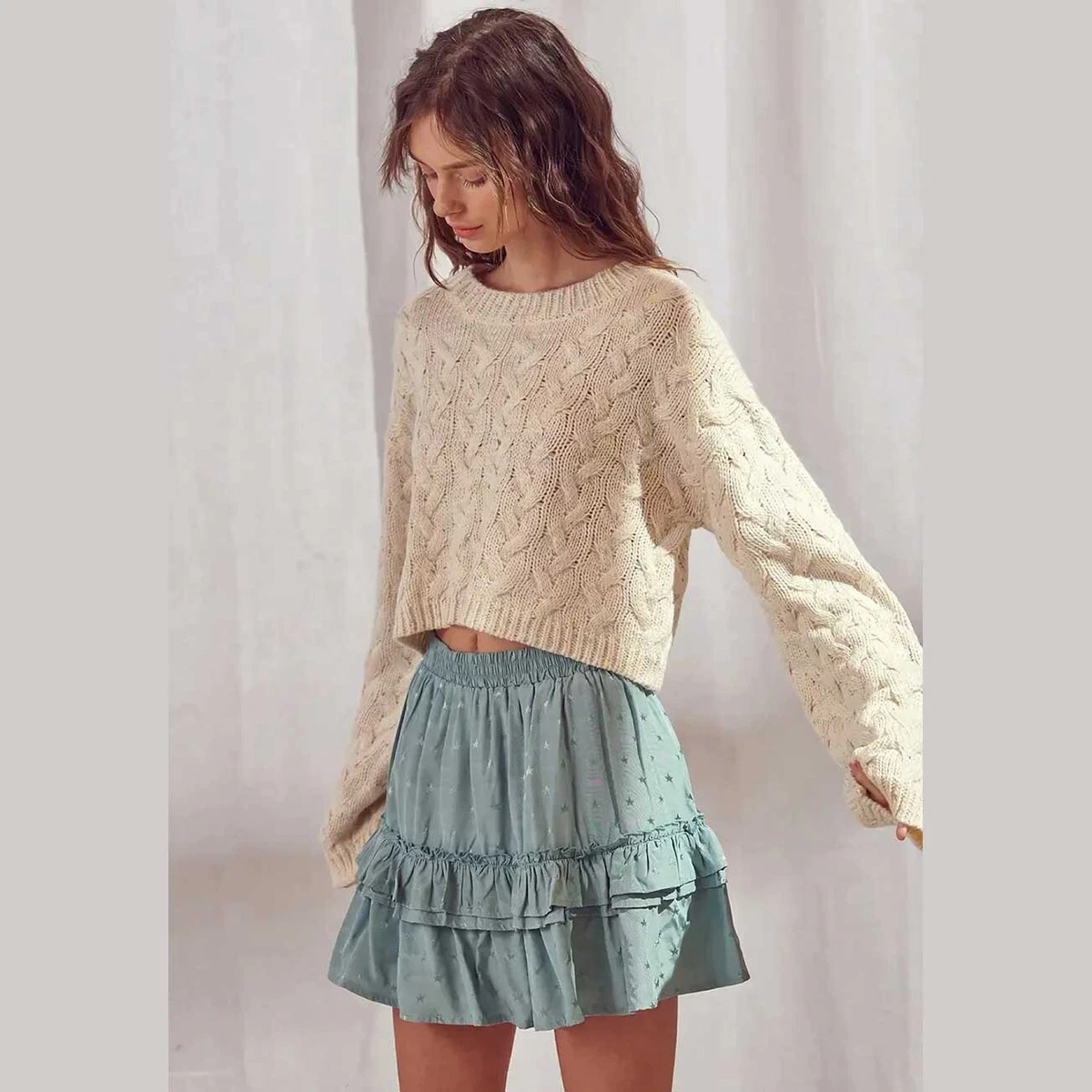 Tiered embroidered skirt cheap