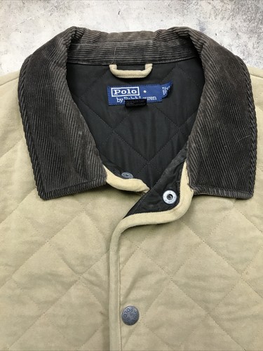 Vintage Polo Ralph Lauren Jacket Extra Large Tan Hunting Snap Chore Barn Field - Picture 2 of 19