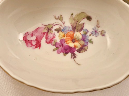 Antique KPM Double Salt Dish, Figural, Hand Painted, Cherub/Putti - Picture 8 of 10