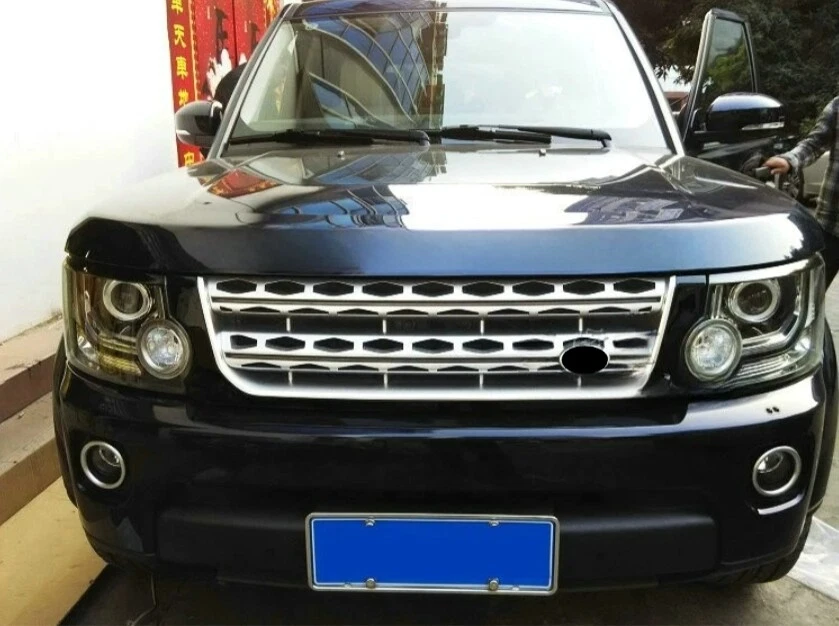 Para Land Rover Discovery LR3 2005-2009 Rejilla delantera plateada Reemplazar cubierta Borde Foto 4 de 4