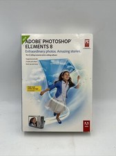 Adobe Photoshop Elements 8 Software DVD Graphics Editing Photos Disc Vista 7 XP