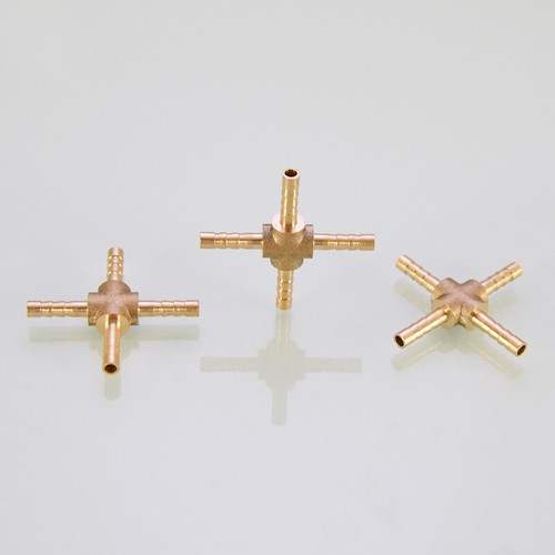 Raccordo tubo croce ottone pezzo distributore aria compressa acqua olio da 4mm a 19mm - Foto 3 di 13