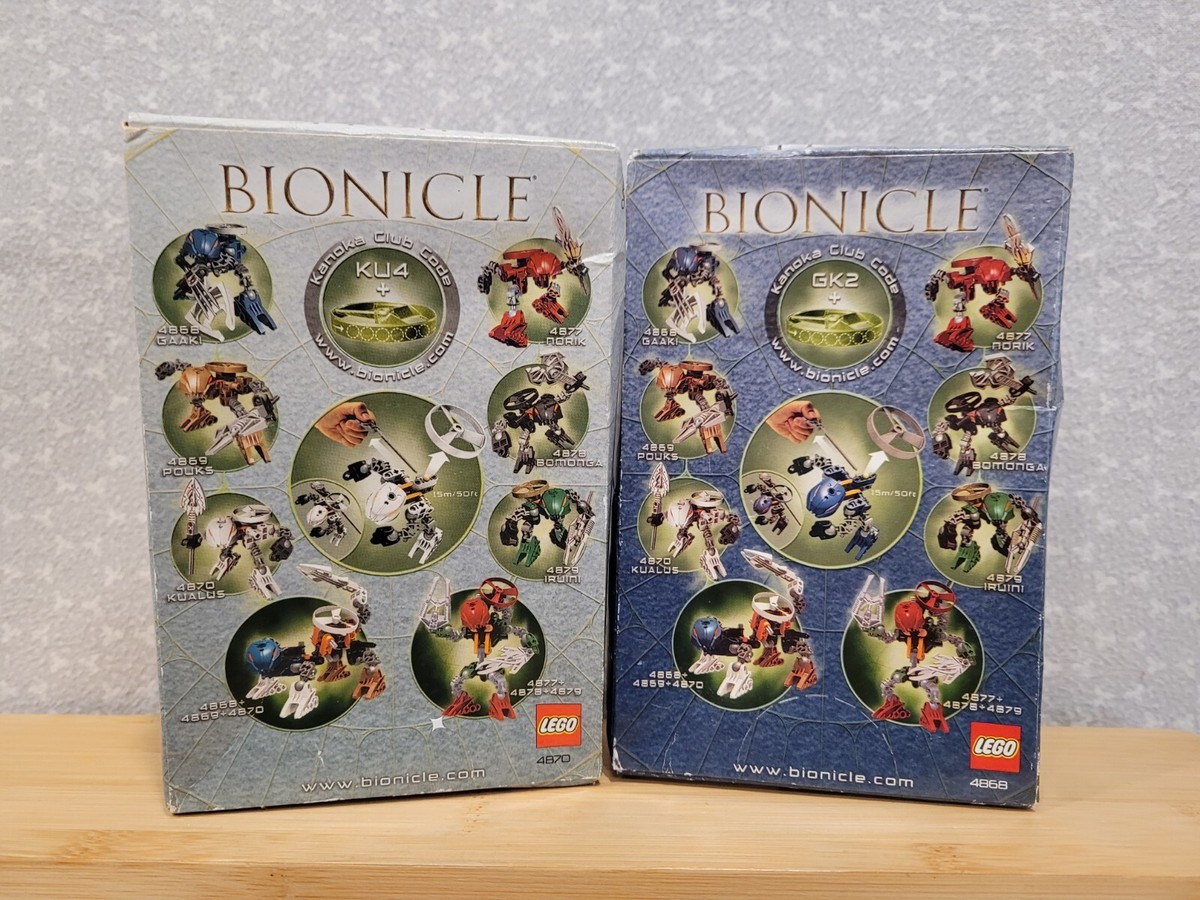 2004 Lego Bionicle Rahaga Kualus & Gaaki Sealed Complete Set NOS