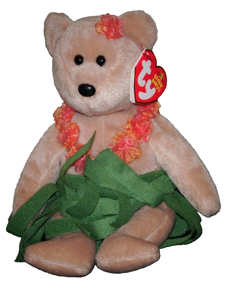 Ty Beanie Baby ALANA the Hula Bear (8.5 Inch) NEW MWMTs Plush