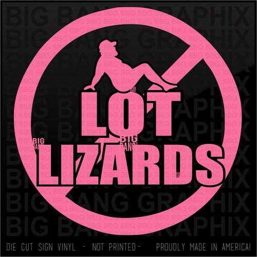 No Lot Lizards Trucker Decal - Die Cut Vinyl Sticker For Cars, Windows, Laptops & Tools