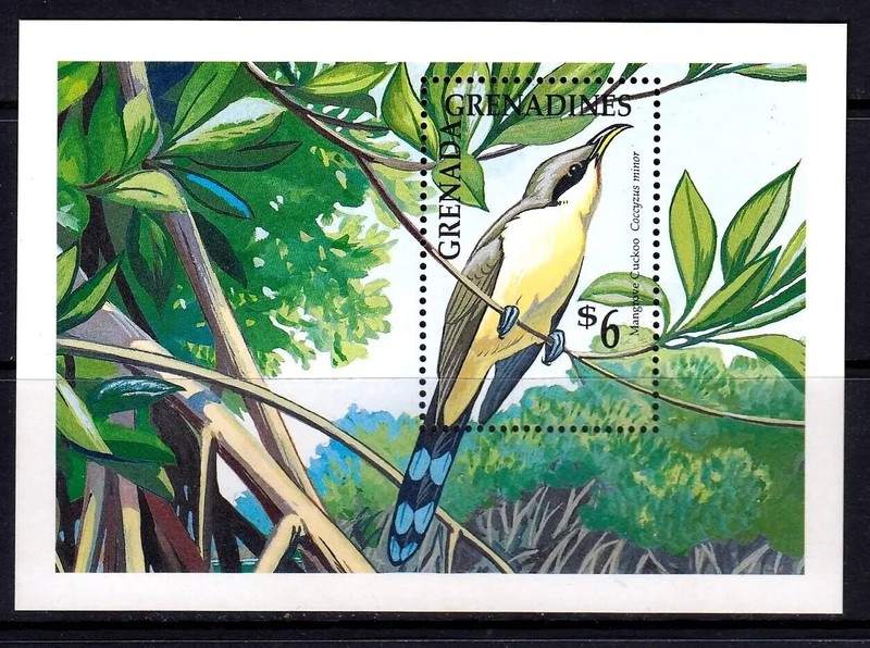 Grenada Grenadines 1990 #1198 MNH Souvenir Sheet/Bird/Mangrove Cockoo