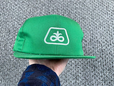 VTG K Products Pioneer Seed Snapback Hat Adult OS Green 6 Panel Cap USA Made