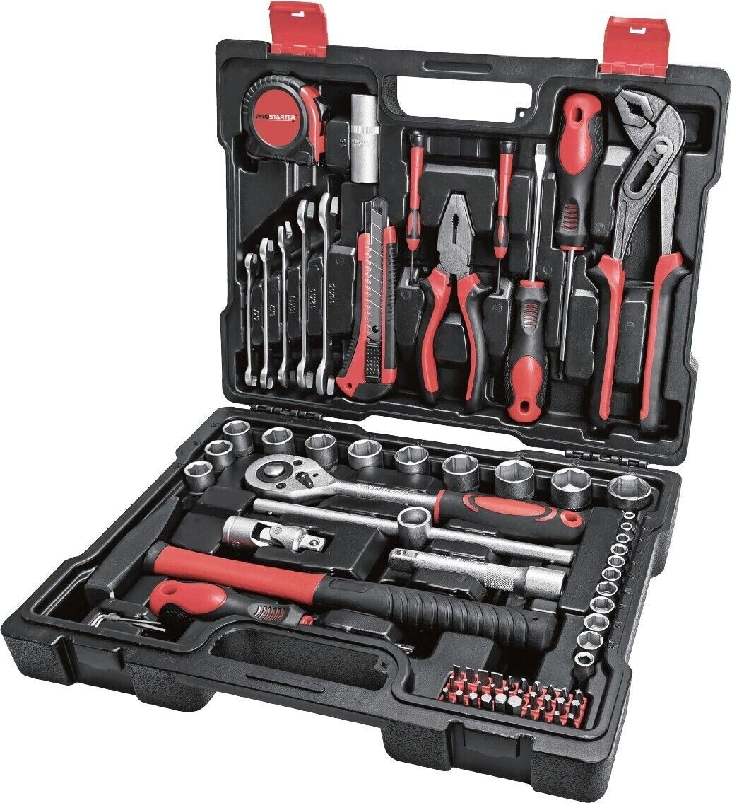 Valigetta Porta Attrezzi Completa Set Chiavi a Bussola pinze giraviti kit 75 pz.