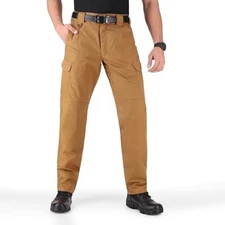 WHITEDUCK Men's Ripstop Tactical Pants, W32 L34, Brown, New S1
