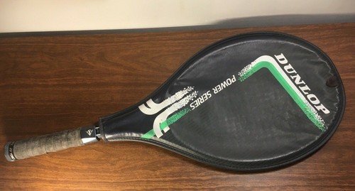DUNLOP POWER MASTER 95 Vibrotech Tennis Racquet 4 1/2"? W/ Cover-14X10.25"-USED - Picture 1 of 12
