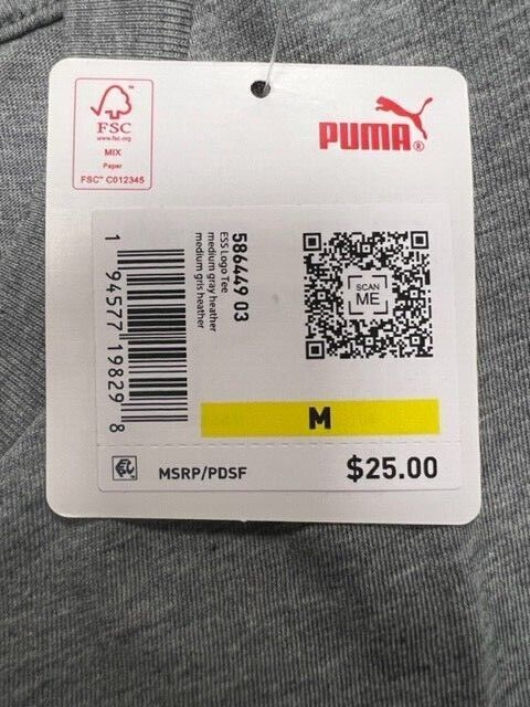 PUMA Essentials Men's Logo T-Shirt - Medium Gray Heather, M for 