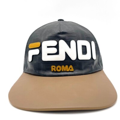 【やーまー】FENDI フィラ　コラボ　キャップ FENDI x FILA Zucca Hat Cap brown yellow Used | eBay