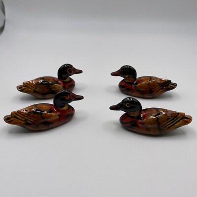 Wood Mandarin Duck Animal Miniature Accessories DIY Decor Landscaping Micro 2 