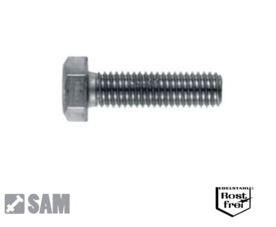 10 Stück Sechskantschrauben DIN 933 A4 M6X40 EDELSTAHL V4A - hexagon set screws