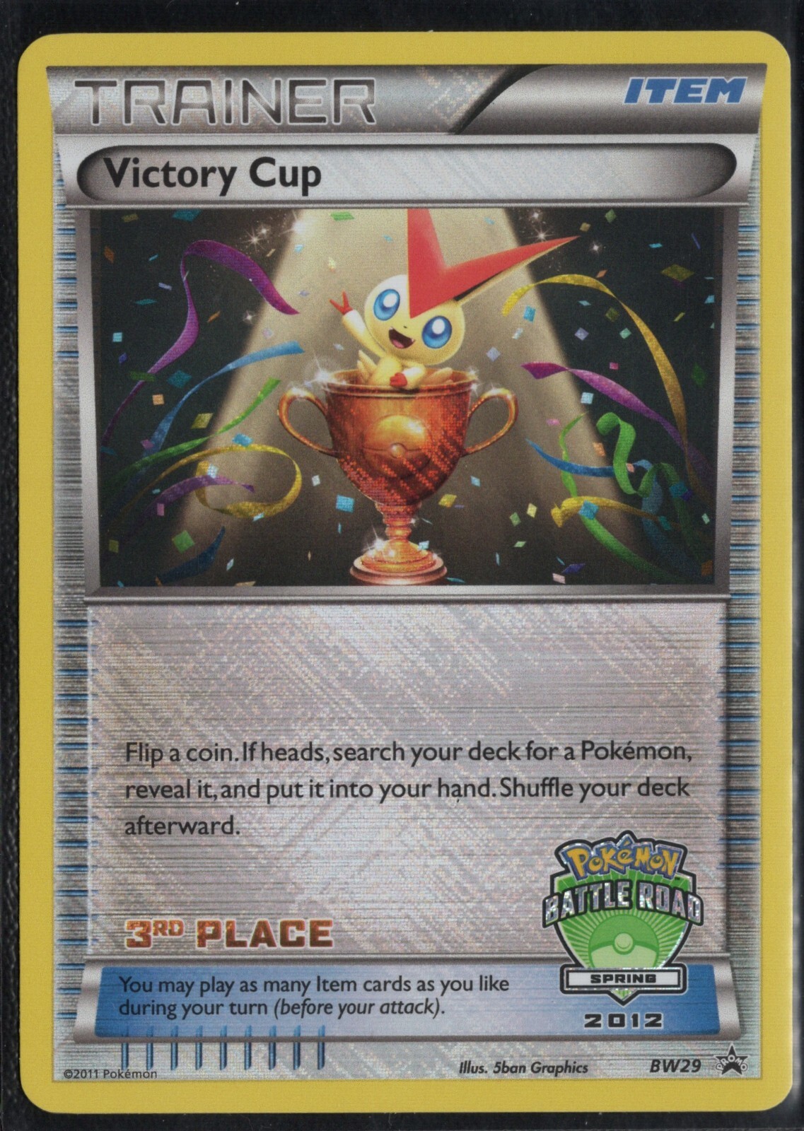 Pokemon Victory Cup BW29 Battle Road 3rd Place Spring 2012 Promo Holofoil NM!!