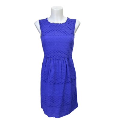 J. CREW Periwinkle SCALLOPED Eyelet COTTON CASUAL Lucille DRESS size 00 | eBay J. CREW Periwinkle SCALLOPED Eyelet COTTON CASUAL Lucille DRESS size 00 | eBay