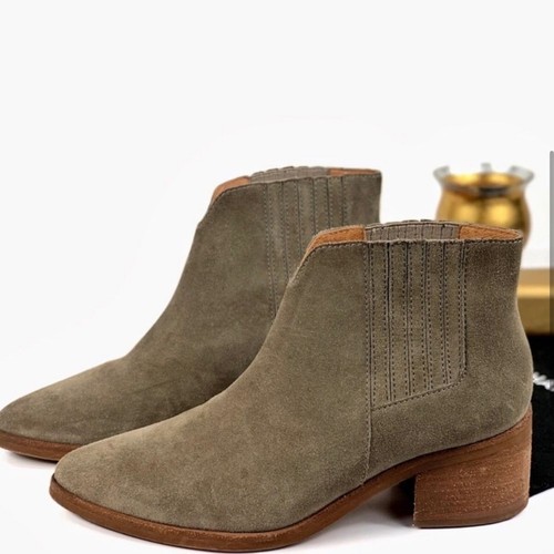 Madewell Joni Wildleder Chelsea Boot in Taupe Größe 7,5 Western Stiefelette Cowboy - Bild 3 von 14