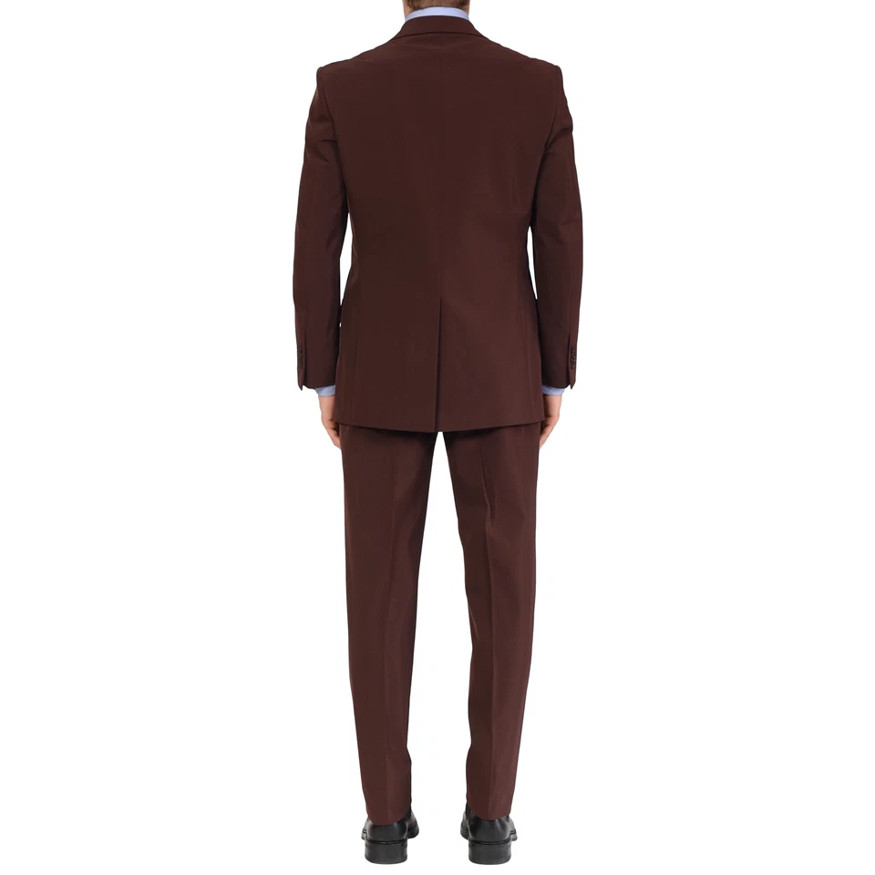 Traje D'AVENZA Roma Hecho a Mano Borgoña "Techno" EU 52 NUEVO US 42 Foto 2 de 4