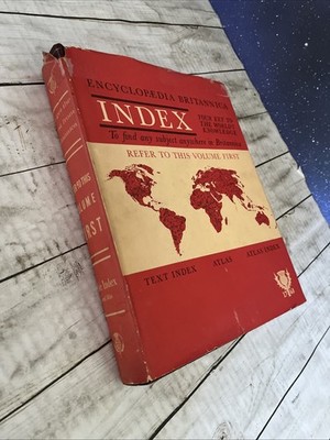Encyclopedia Britannica Index To Atlas Volume 1 To 23 1971 Vintage