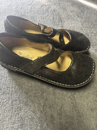 Alegria Classic A Fine Romance Womens Leather Open Back Shoes | BIG W