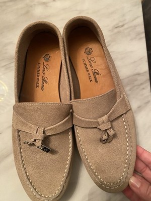 Loro Piana Summer Walk beige suede loafers size women EU 36 US 5.5 6