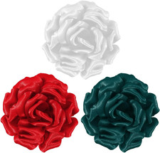 4.3" Red Rose Hair Clip Large Flower Brooches for Women  Charming Flowers Pins