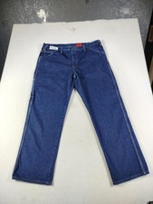 Dickies FR Jeans Mens 42x37 Blue Flame Resistant Relaxed Fit Straight Leg Denim