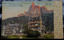 65389 Postcard Hotel Salegg Seis With Santerspitze Schlern In Tirol 1905