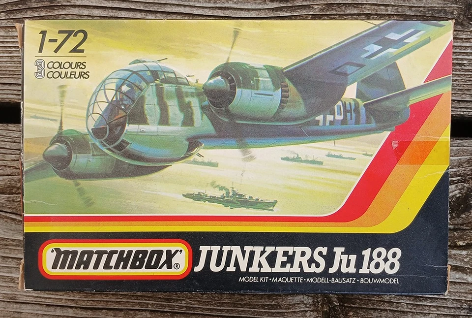 Modellbausatz Matchbox Junkers Ju 188 in 1:72 Flugzeug Bausatz  ungebaut komplet