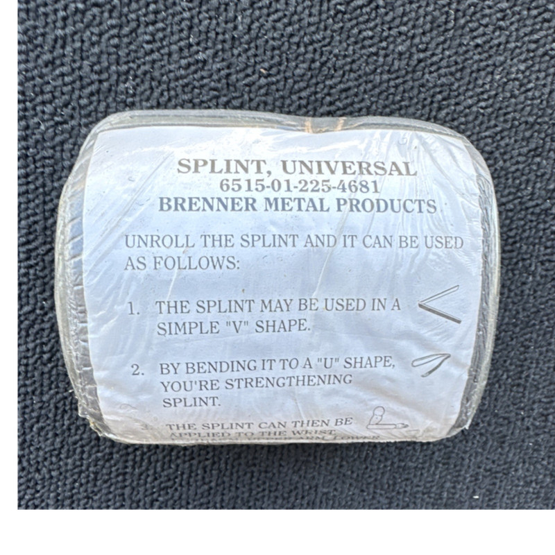 Brenner Metal Products Universal Splint NSN 6515-01-225-4681 Military First Aid