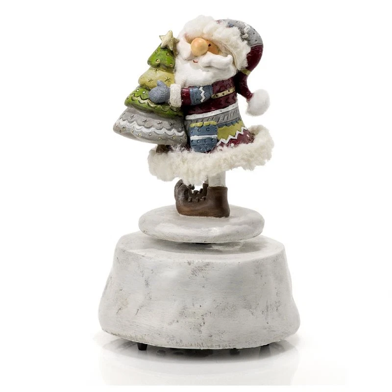Carillon In Legno Con Albero Di Natale