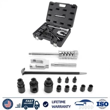 15PCS Truck Diesel Injector Extractor Slide Hammer Puller Adapter Tool Kit