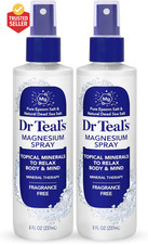 Magnesium Spray with Natural Dead Sea Salt, Fragrance Free, 8 Fl Oz Pack of 2 