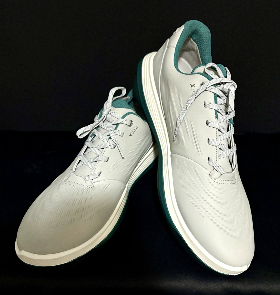 ECCO MEN'S LT1 GOLF SHOE X - TENSA INVISIBLE WATERFROOF GRAY SIZE