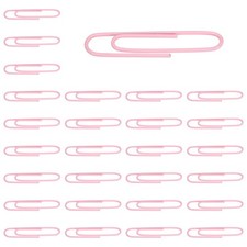 50 Pcs Pin Shape Paper Clip, 2 x 0.4" Large Pin Paper Clip, Pastel Pink