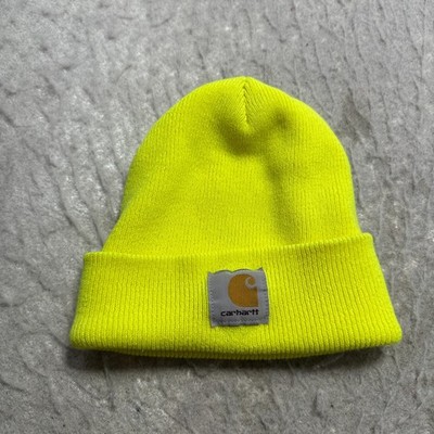 Carhartt A18-BLM Knit Cuffed Beanie Acrylic Watch Hat Brite Lime Adult One  Size