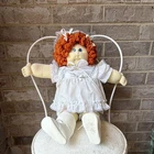Vintage Cabbage Patch Kids Doll with red popcorn hair and original outfit