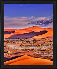 12x15 Black Picture Frames, Composite Wood Frame with Plexiglass, Horizontal