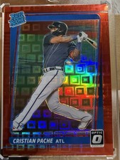 2021 Donruss Optic - Rated Rookie Cristian Pache Red Pandora Prizm /99 (RC)