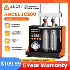 ANCEL JC200 Car Fuel Injector Tester 2-Cylinder Spray Nozzle Cleaning Machine