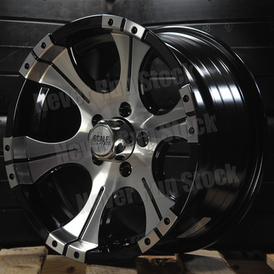 #ad #ad SCALE 4x4 15x8 5x4.5 5x114.3 0 OFFSET ACE BLACK MACHINE 6 SPOKES TRUCK 4 WHEELS $640.00