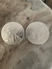 2X 2014 AMERICAN EAGLE .999 FINE SILVER DOLLAR COIN 1oz.