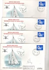 1973 SOUTH AFRICA : BRITISH ARMY ROUND THE WORLD RACE SIGNED FDC'S X4 I1