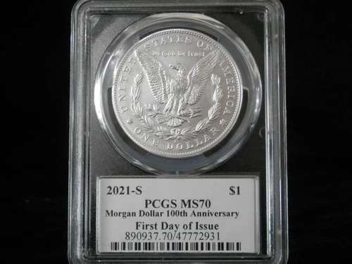 MS70 2021-S Morgan Dollar 100th Anniversary PCGS FDOI