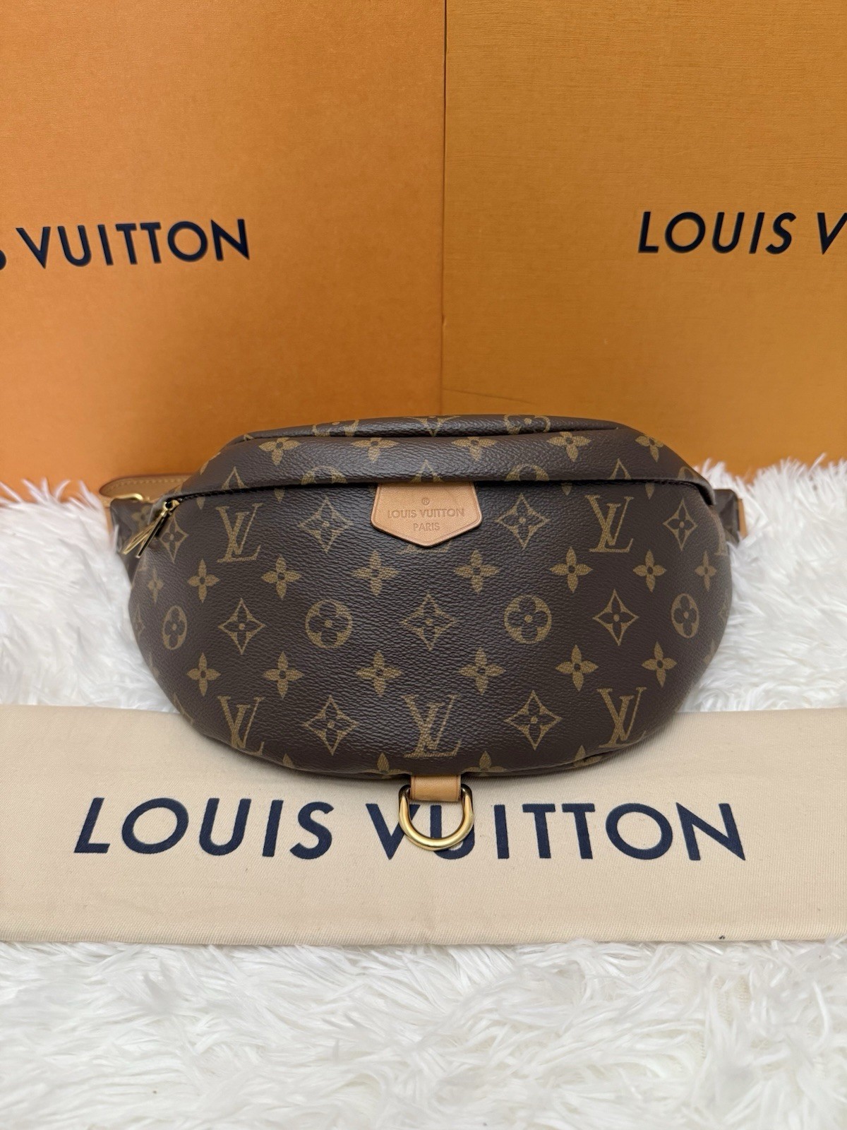 Louis Vuitton Bum Bag Black Interior Belt Bag Brown Canvas