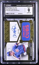 2025 Topps Tier One MLB #TSS-RS Ryne Sandberg Top Shelf Auto Cubs /25