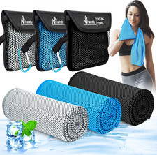 3 Pack Cooling Towels, 40"X12" Cooling Towels for Neck and Face with Carrying Br