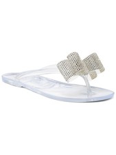 INC Womens Clear Bow And Accents Madena Round Toe Slip On Thong Sandals 5 M